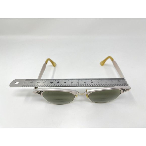 VINTAGE Eyeglasses ALUM 46 [] 20 5 1/2 Eyeglasses Great Condition 12k GF Bridge - Picture 11 of 12